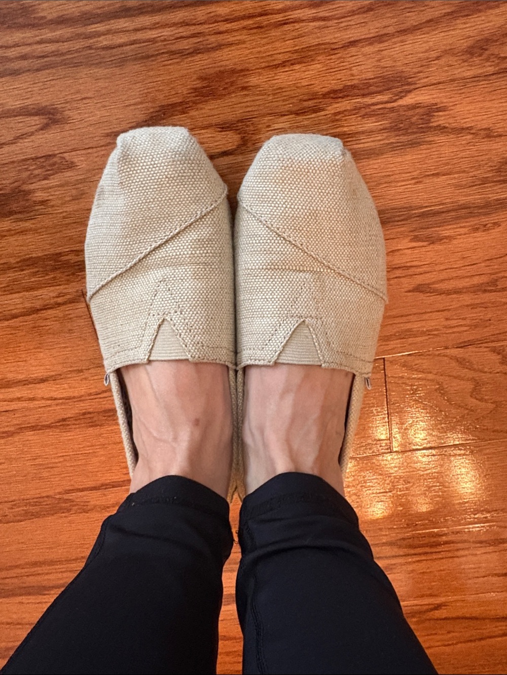 Toms Natural Canvas Slip-On Flats